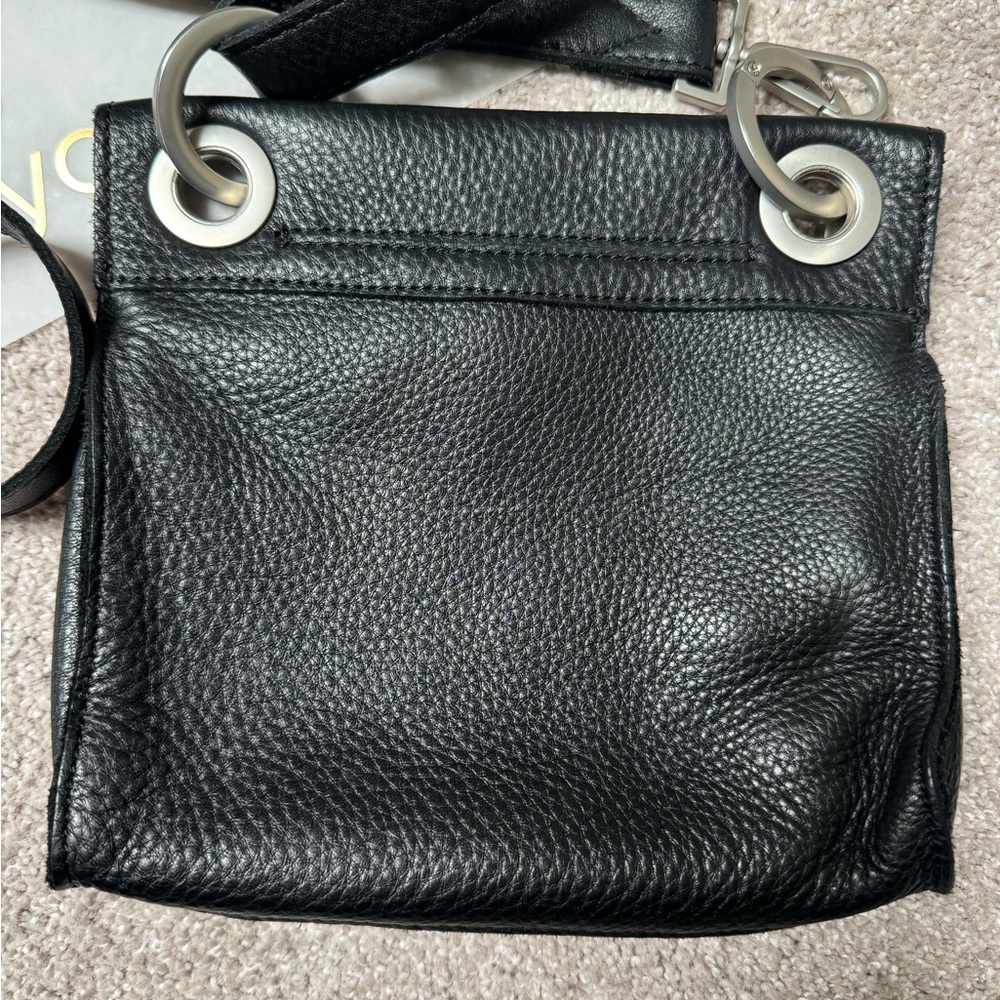 Rare Hammett Tony small black grained leather with brushed silver hardware - Picture 3 of 7
